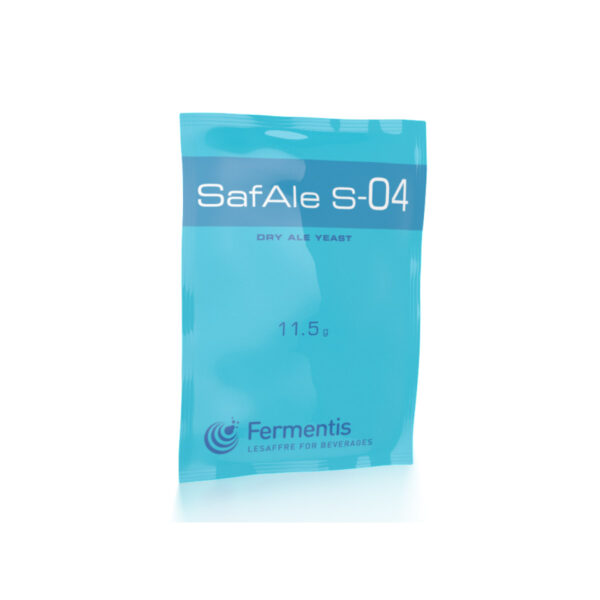 SafAle S-04 active dry yeast for brewers by Fermentis packshot